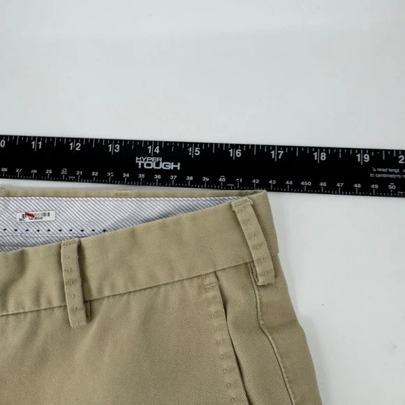 Peter Millar Mens 34 Khaki Tan Cotton Twill Chino Pants Straight Leg Casual Prep - Picture 9 of 9